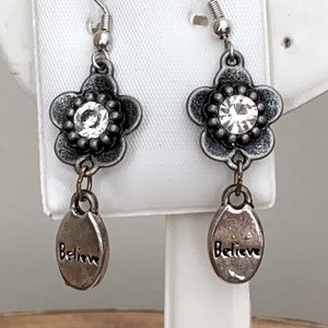 Hand crafted pierced earrings “Believe”